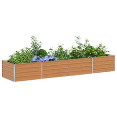 vidaXL Garden Raised Bed Light Brown 320 x 80 x 45 cm Galvanised Steel 3