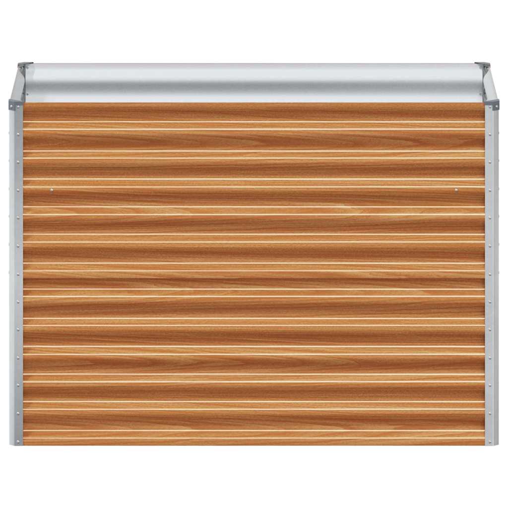 vidaXL Garden Raised Bed Light Brown 98 x 50 x 68 cm Galvanised Steel 5