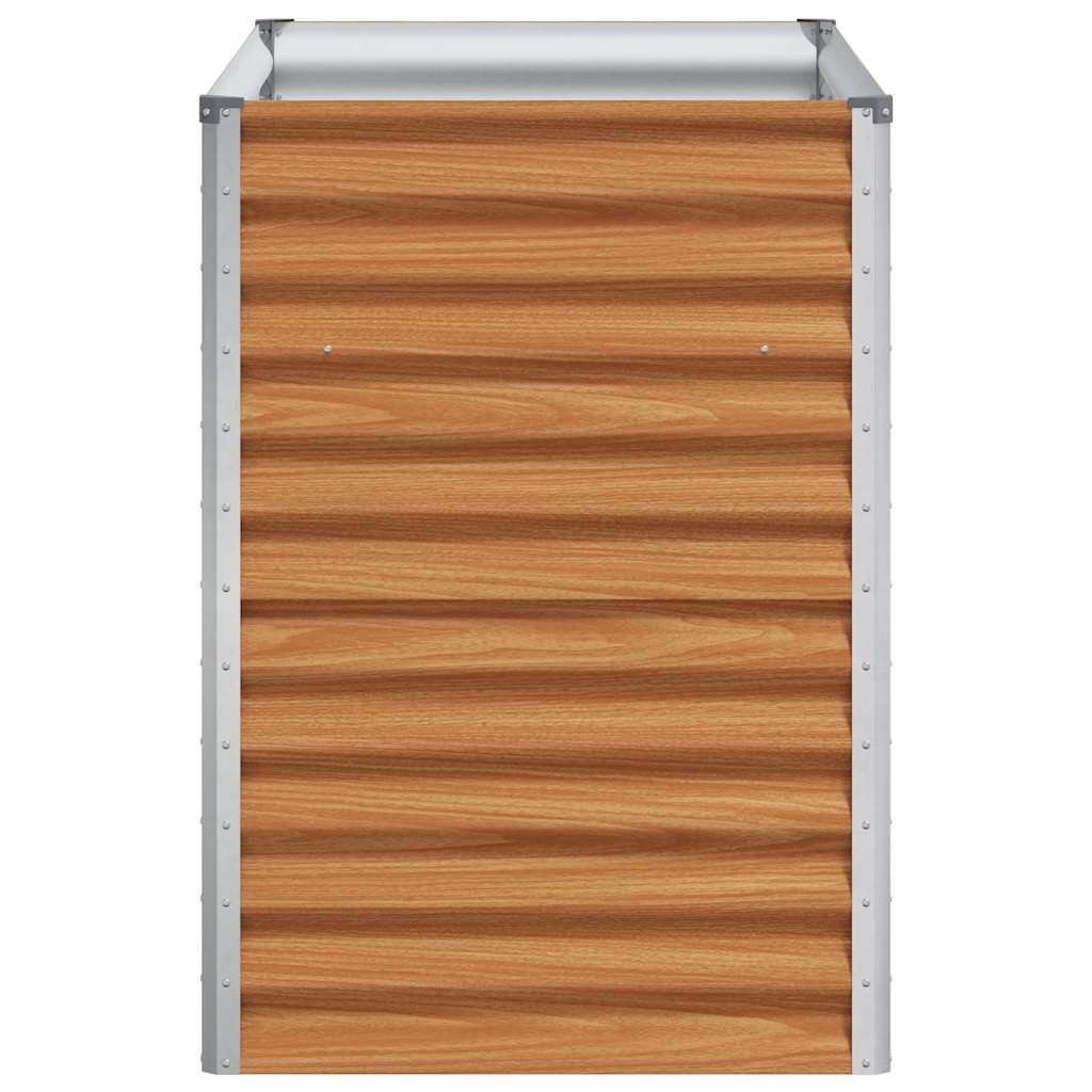 vidaXL Garden Raised Bed Light Brown 98 x 50 x 68 cm Galvanised Steel 6