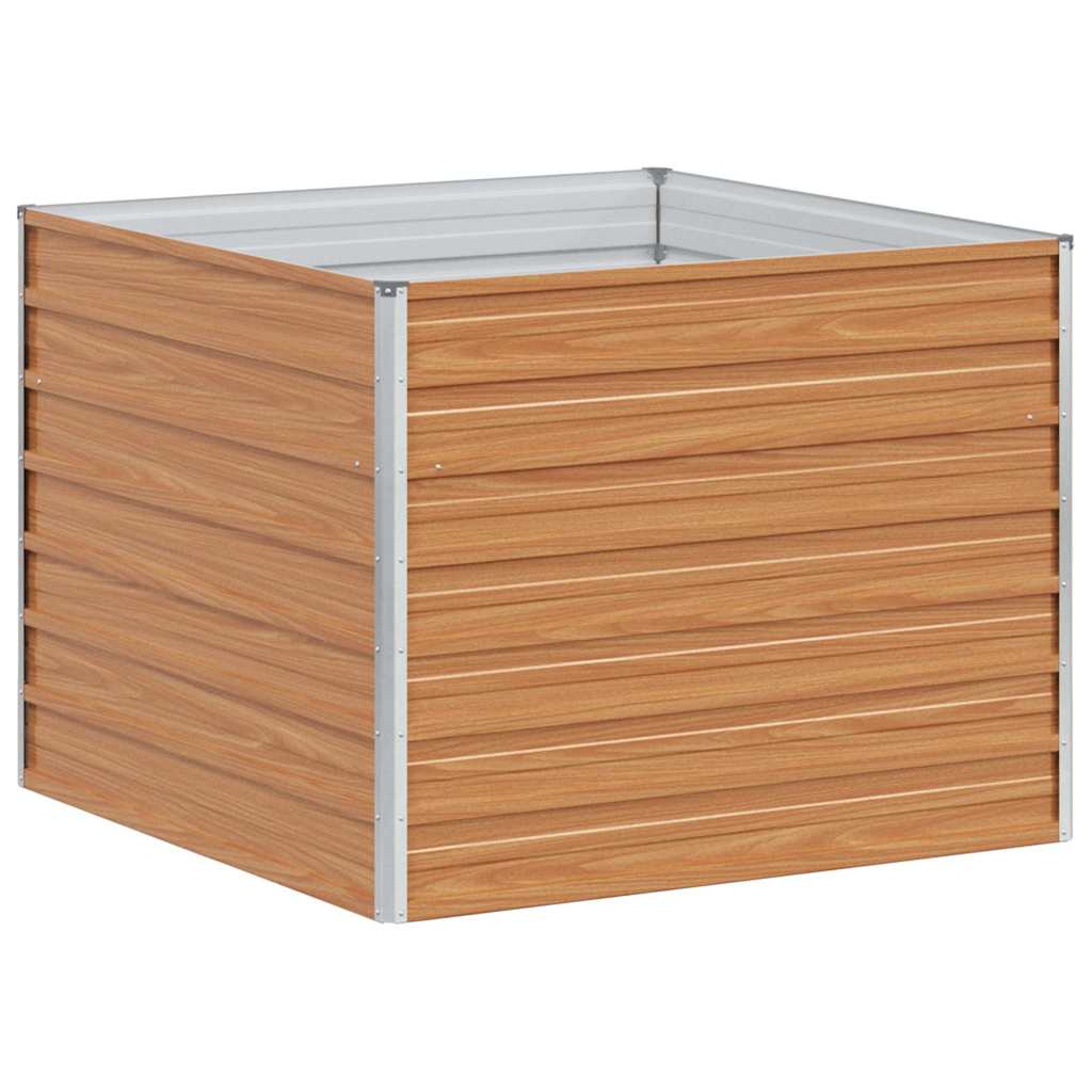 vidaXL Garden Raised Bed Light Brown 100 x 100 x 77 cm 2