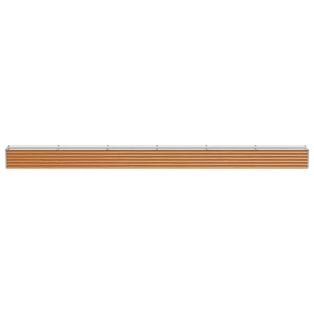 vidaXL Garden Raised Bed Light Brown 582 x 50 x 36 cm Galvanised Steel 5