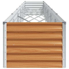 vidaXL Garden Raised Bed Light Brown 582 x 50 x 36 cm Galvanised Steel 6
