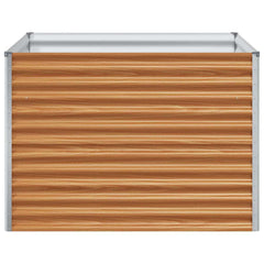 vidaXL Garden Raised Bed Light Brown 98 x 100 x 68 cm Galvanised Steel 5