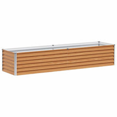 vidaXL Garden Raised Bed Light Brown 195 x 50 x 36 cm Galvanised Steel 2
