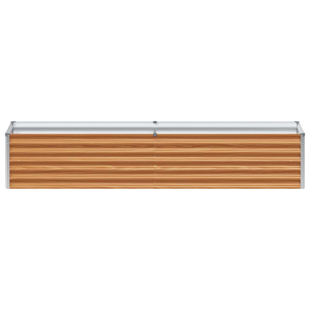 vidaXL Garden Raised Bed Light Brown 195 x 50 x 36 cm Galvanised Steel 5