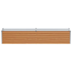 vidaXL Garden Raised Bed Light Brown 195 x 50 x 36 cm Galvanised Steel 5