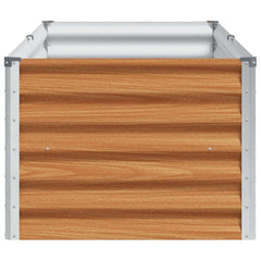 vidaXL Garden Raised Bed Light Brown 195 x 50 x 36 cm Galvanised Steel 6