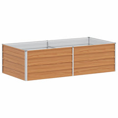 vidaXL Garden Raised Bed Light Brown 160 x 80 x 45 cm Galvanised Steel 2