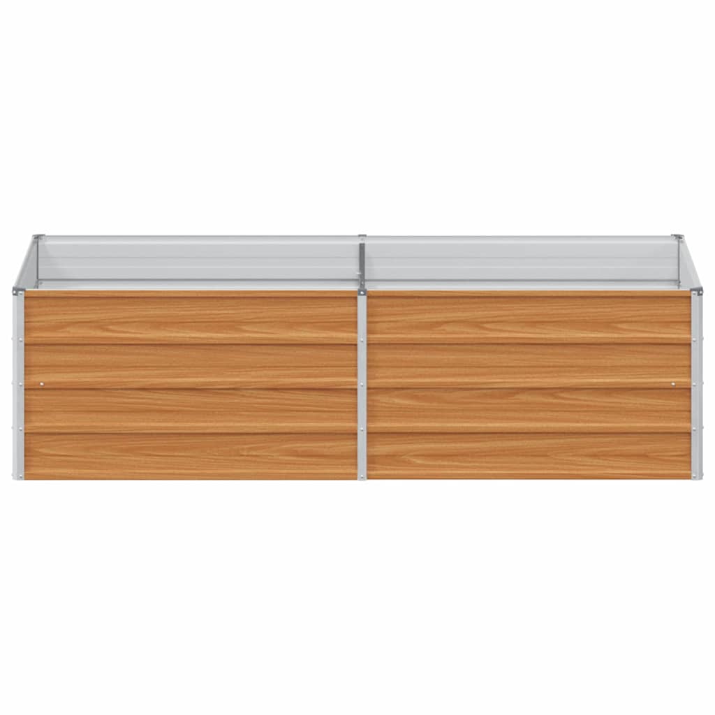 vidaXL Garden Raised Bed Light Brown 160 x 80 x 45 cm Galvanised Steel 5