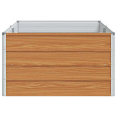vidaXL Garden Raised Bed Light Brown 160 x 80 x 45 cm Galvanised Steel 6