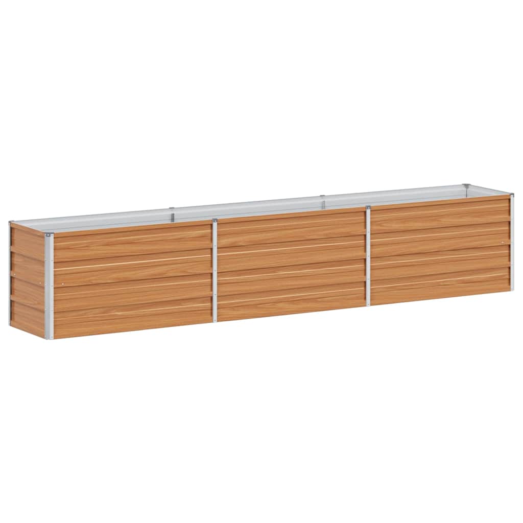 vidaXL Garden Raised Bed Light Brown 240 x 40 x 45 cm Galvanised Steel 2