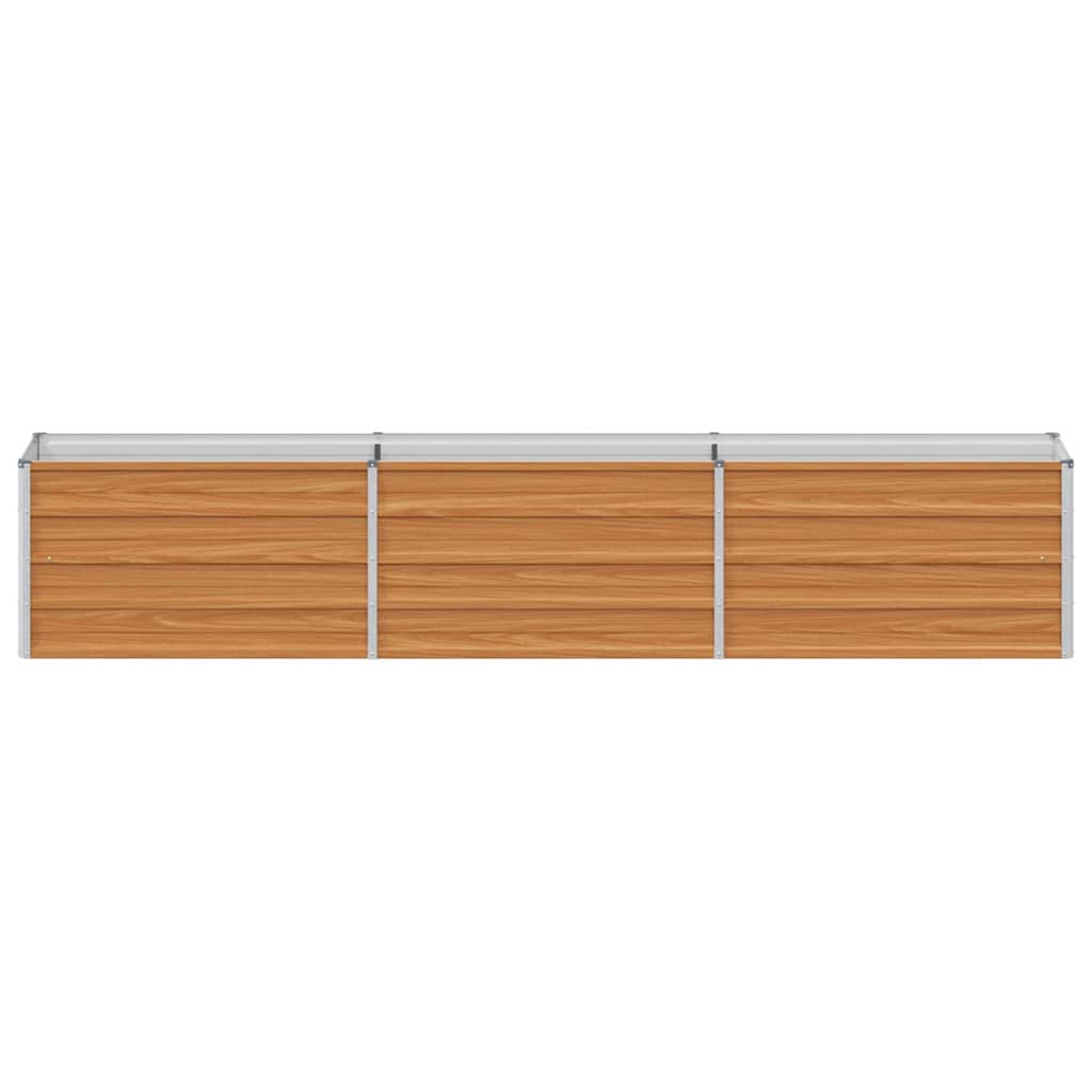 vidaXL Garden Raised Bed Light Brown 240 x 40 x 45 cm Galvanised Steel 5