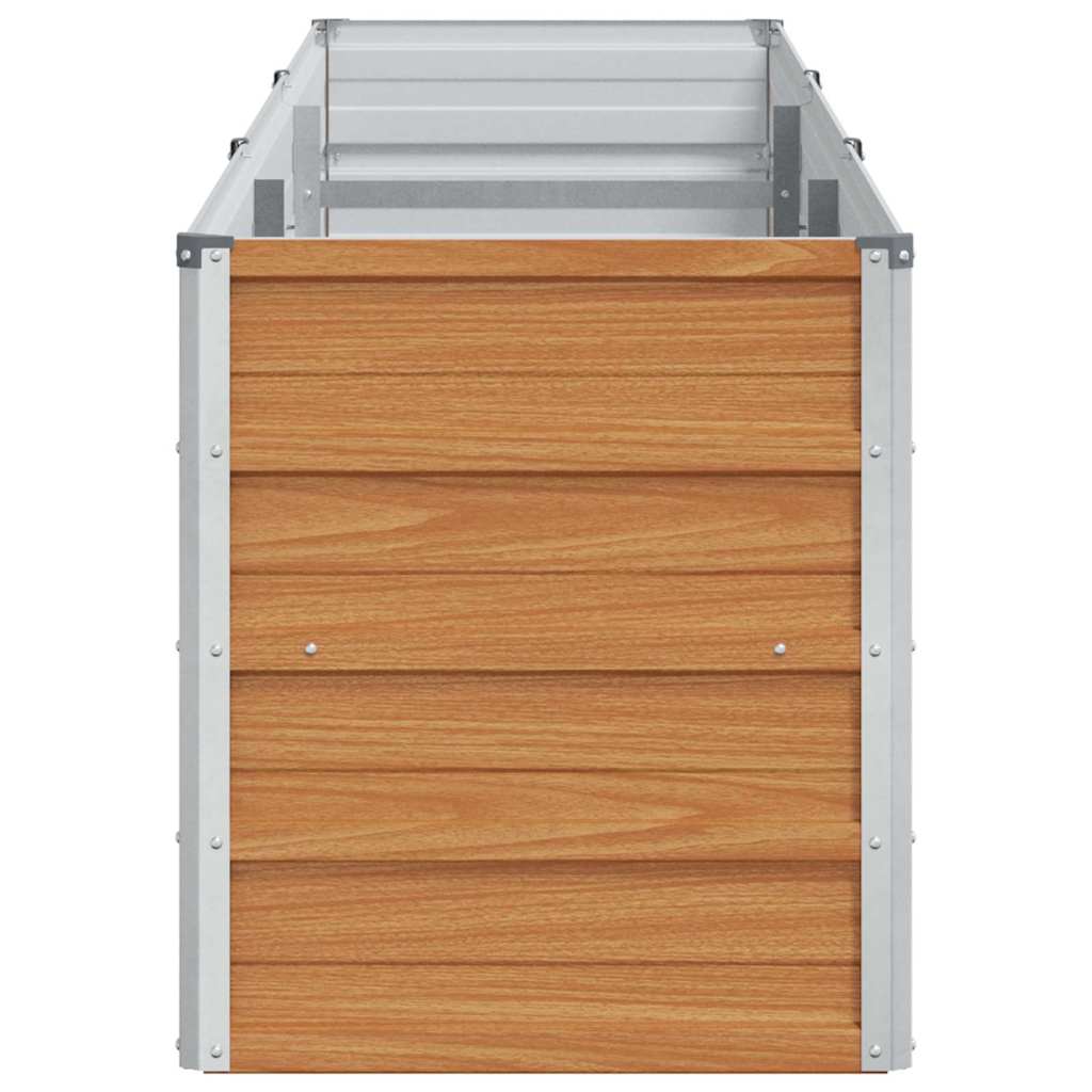 vidaXL Garden Raised Bed Light Brown 240 x 40 x 45 cm Galvanised Steel 6