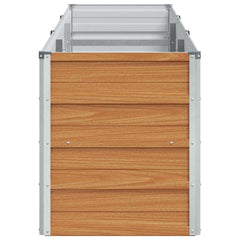vidaXL Garden Raised Bed Light Brown 240 x 40 x 45 cm Galvanised Steel 6