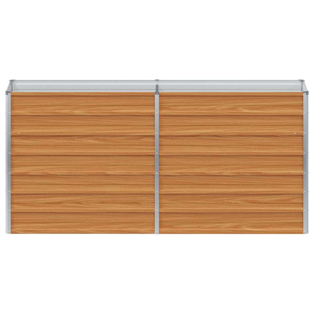 vidaXL Garden Raised Bed Light Brown 160 x 40 x 77 cm Galvanised Steel 5