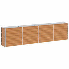 vidaXL Garden Raised Bed Light Brown 320 x 40 x 77 cm Galvanised Steel 2