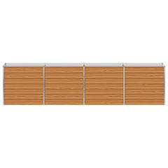 vidaXL Garden Raised Bed Light Brown 320 x 40 x 77 cm Galvanised Steel 5