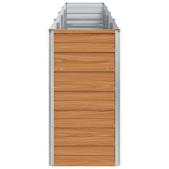 vidaXL Garden Raised Bed Light Brown 320 x 40 x 77 cm Galvanised Steel 6