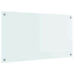 vidaXL Kitchen Backsplash Milk 90 x 50 cm Tempered Glass 2