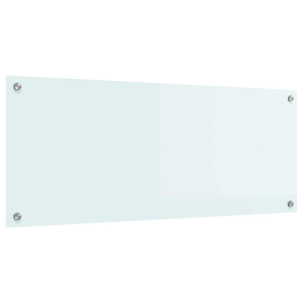 vidaXL Kitchen Backsplash Milk 100 x 40 cm Tempered Glass 2