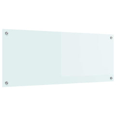 vidaXL Kitchen Backsplash Milk 100 x 40 cm Tempered Glass 2