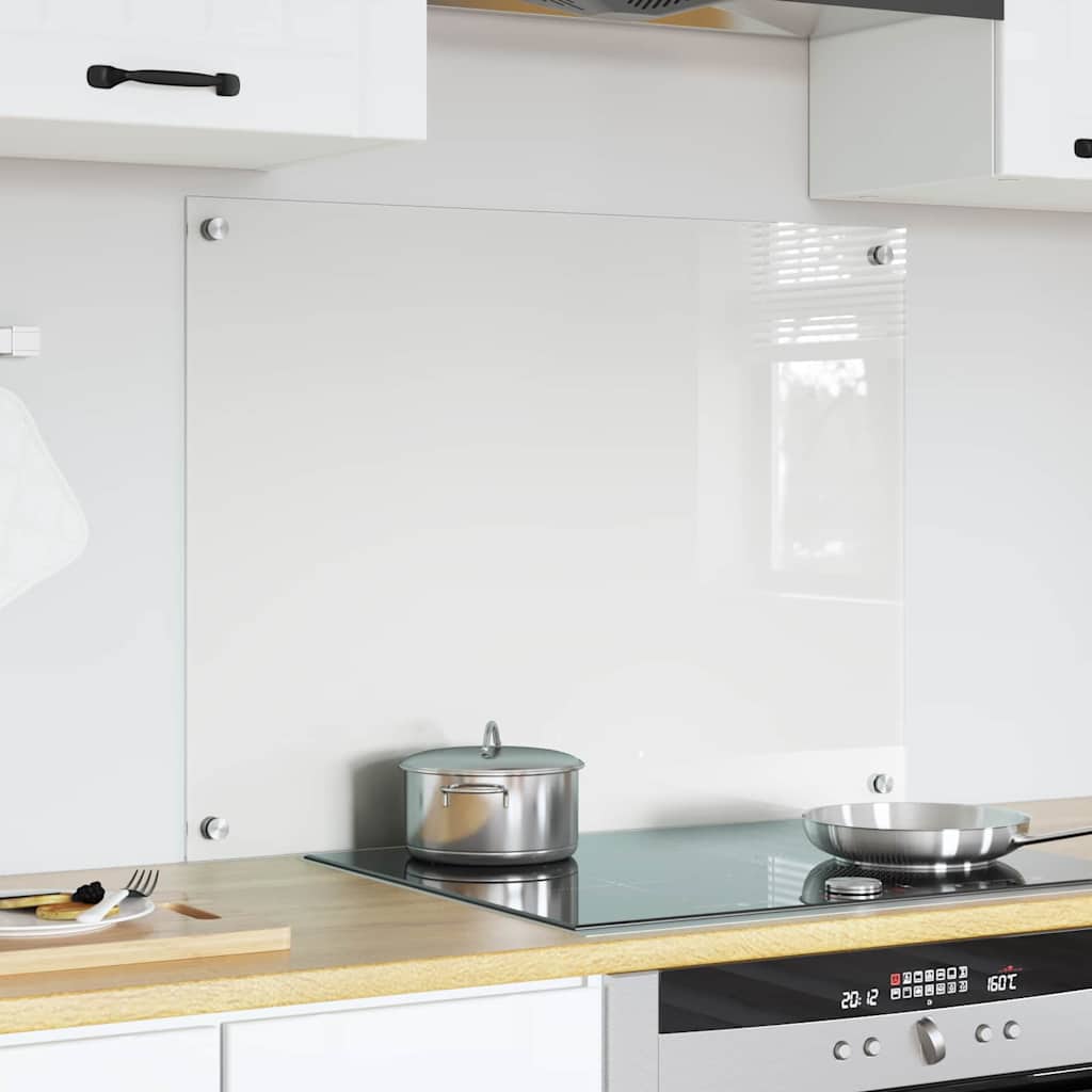 vidaXL Kitchen Backsplash Transparent 80 x 60 cm Tempered Glass 3