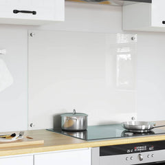 vidaXL Kitchen Backsplash Transparent 80 x 60 cm Tempered Glass 3