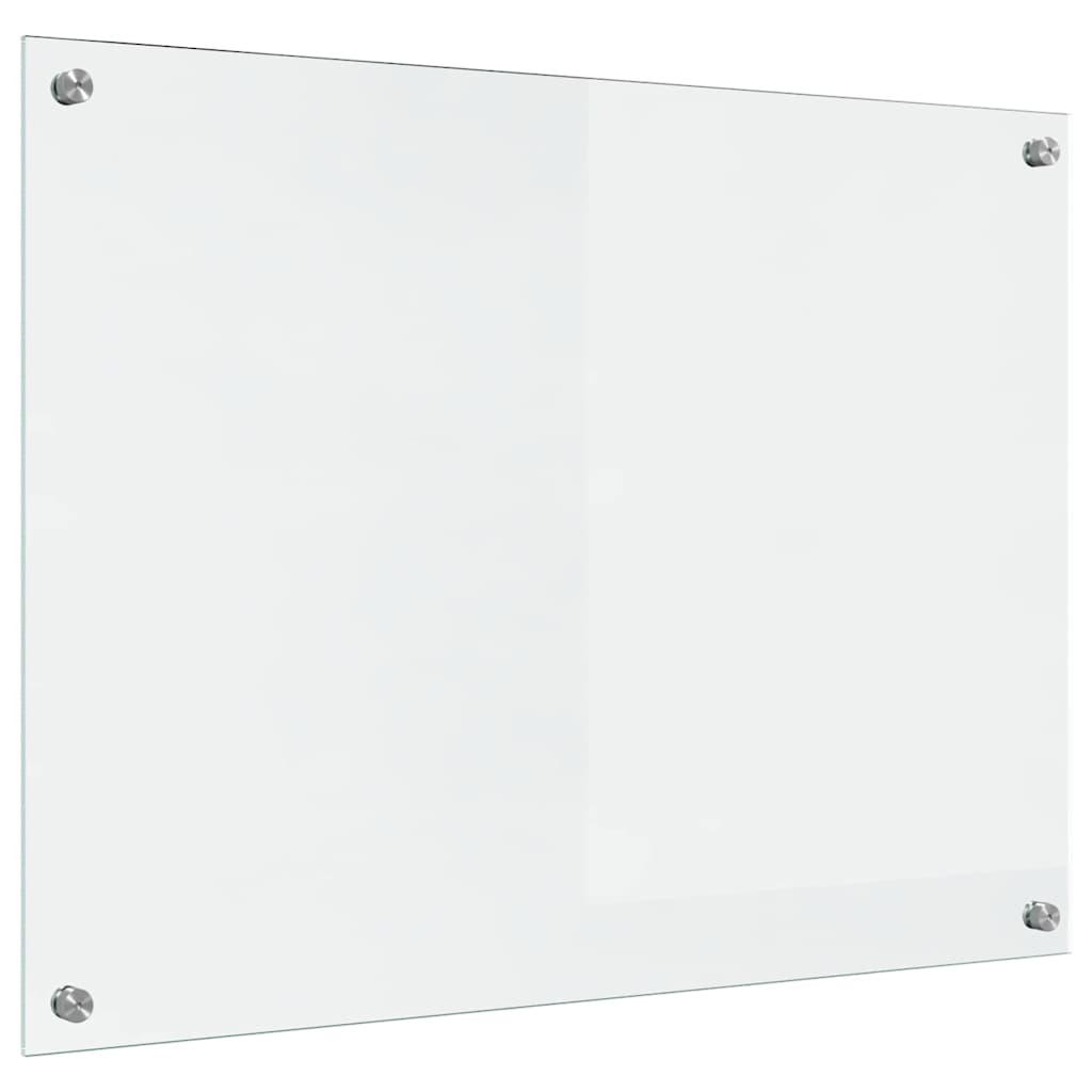 vidaXL Kitchen Backsplash Transparent 80 x 60 cm Tempered Glass 6