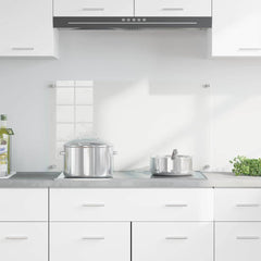 vidaXL Kitchen Backsplash Transparent 90 x 50 cm Tempered Glass 3