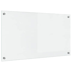 vidaXL Kitchen Backsplash Transparent 90 x 50 cm Tempered Glass 2
