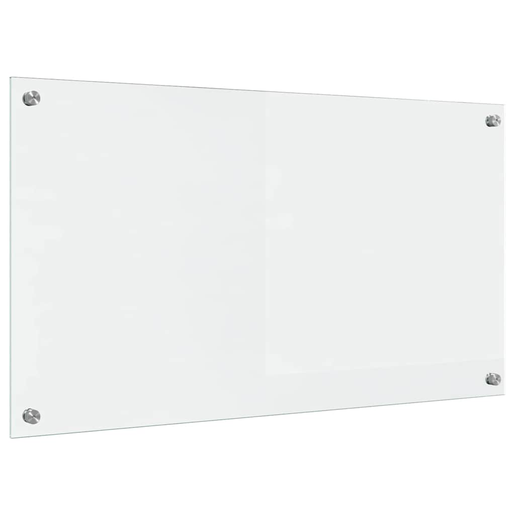 vidaXL Kitchen Backsplash Transparent 90 x 50 cm Tempered Glass 6