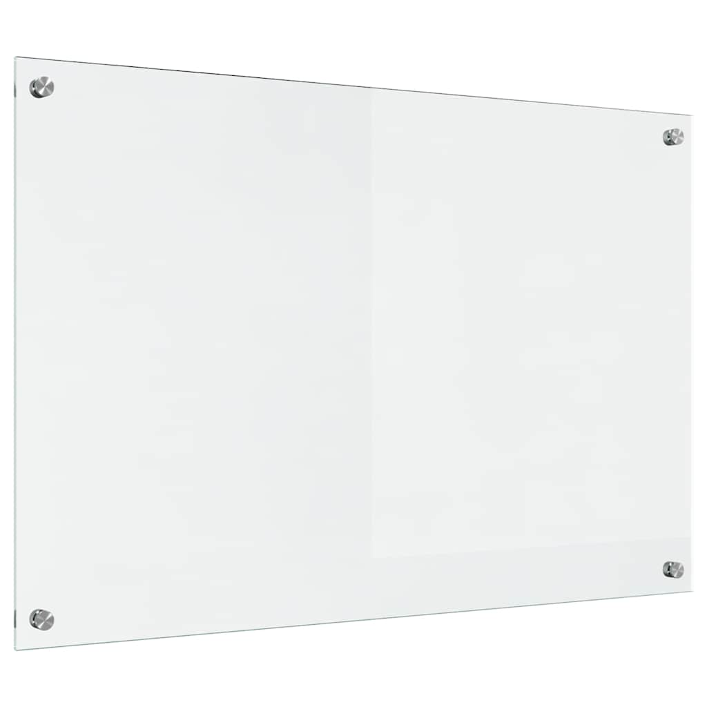 vidaXL Kitchen Backsplash Transparent 90 x 60 cm Tempered Glass 2