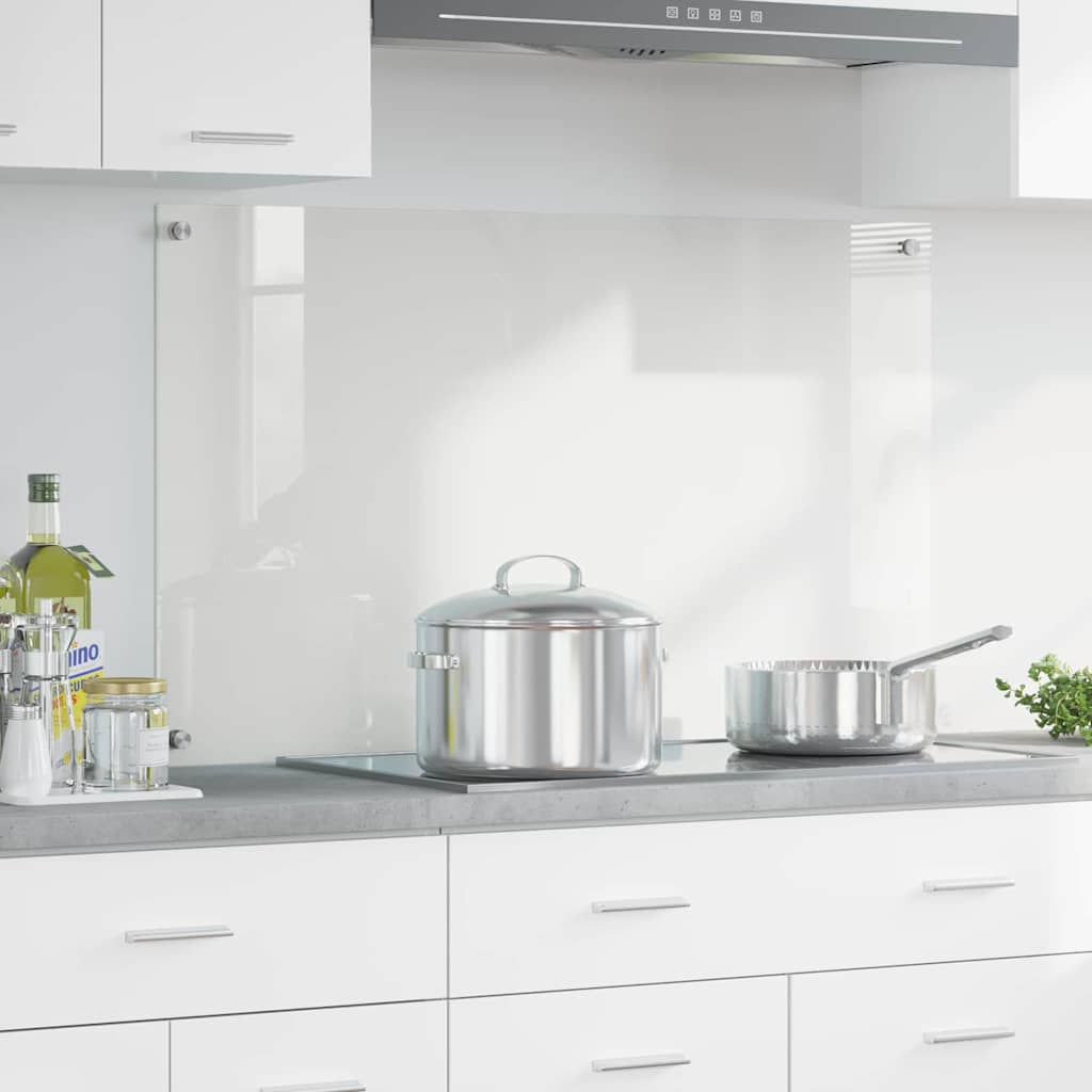 vidaXL Kitchen Backsplash Transparent 100 x 60 cm Tempered Glass 1
