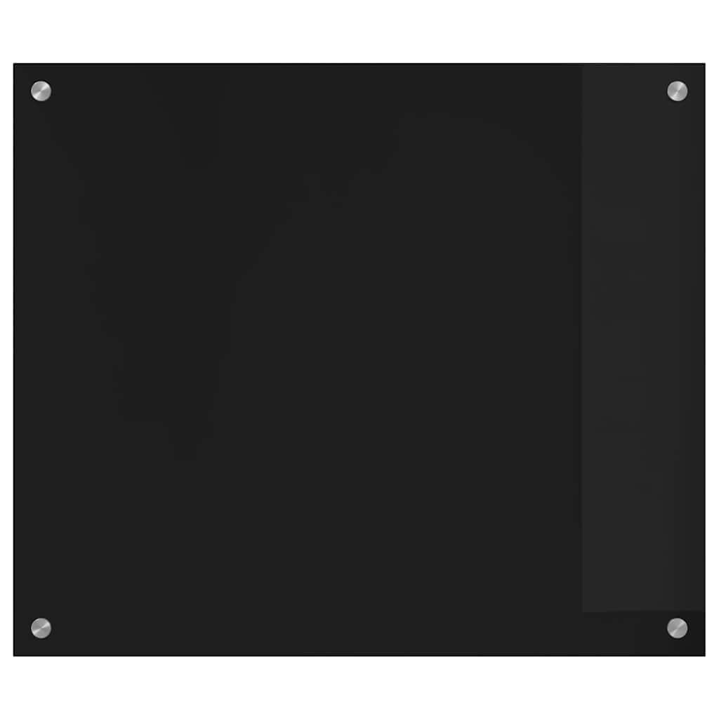 vidaXL Kitchen Backsplash Black 70 x 60 cm Tempered Glass 4