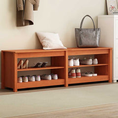 vidaXL Shoe Bench 160 x 36.5 x 50 cm Wax Brown 1