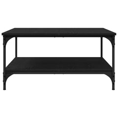 vidaXL Coffee Table Black oak 80 x 80 x 40 cm Engineered Wood 5