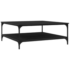 vidaXL Coffee Table Black oak 100 x 100 x 40 cm Engineered Wood 2