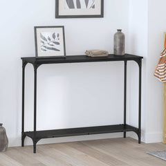 vidaXL Console Table Black oak 101 x 30.5 x 75 cm Engineered wood 1