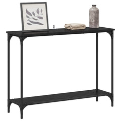 vidaXL Console Table Black oak 101 x 30.5 x 75 cm Engineered wood 3