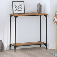 vidaXL Console Table Old wood 75 x 30.5 x 75 cm Engineered wood 1