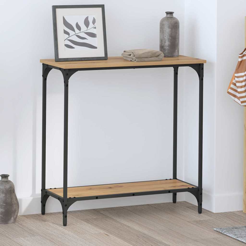 vidaXL Console Table Artisan oak 75 x 30.5 x 75 cm Engineered wood 1
