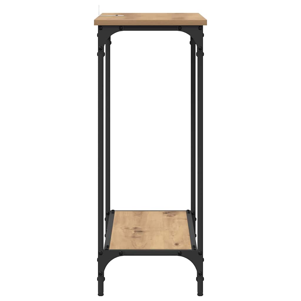 vidaXL Console Table Artisan oak 75 x 30.5 x 75 cm Engineered wood 6