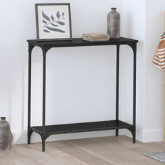 vidaXL Console Table Black oak 75 x 30.5 x 75 cm Engineered wood 1