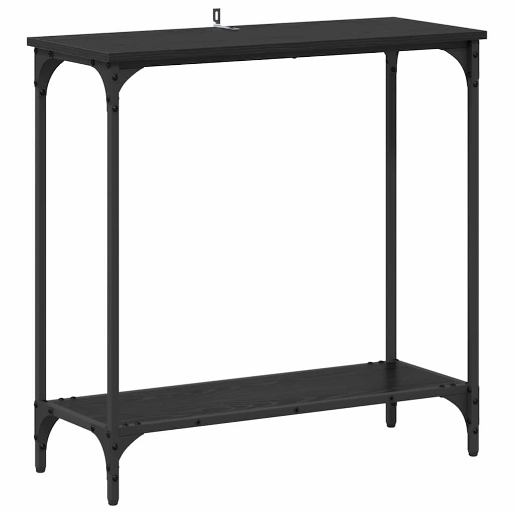 vidaXL Console Table Black oak 75 x 30.5 x 75 cm Engineered wood 2