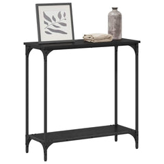 vidaXL Console Table Black oak 75 x 30.5 x 75 cm Engineered wood 3
