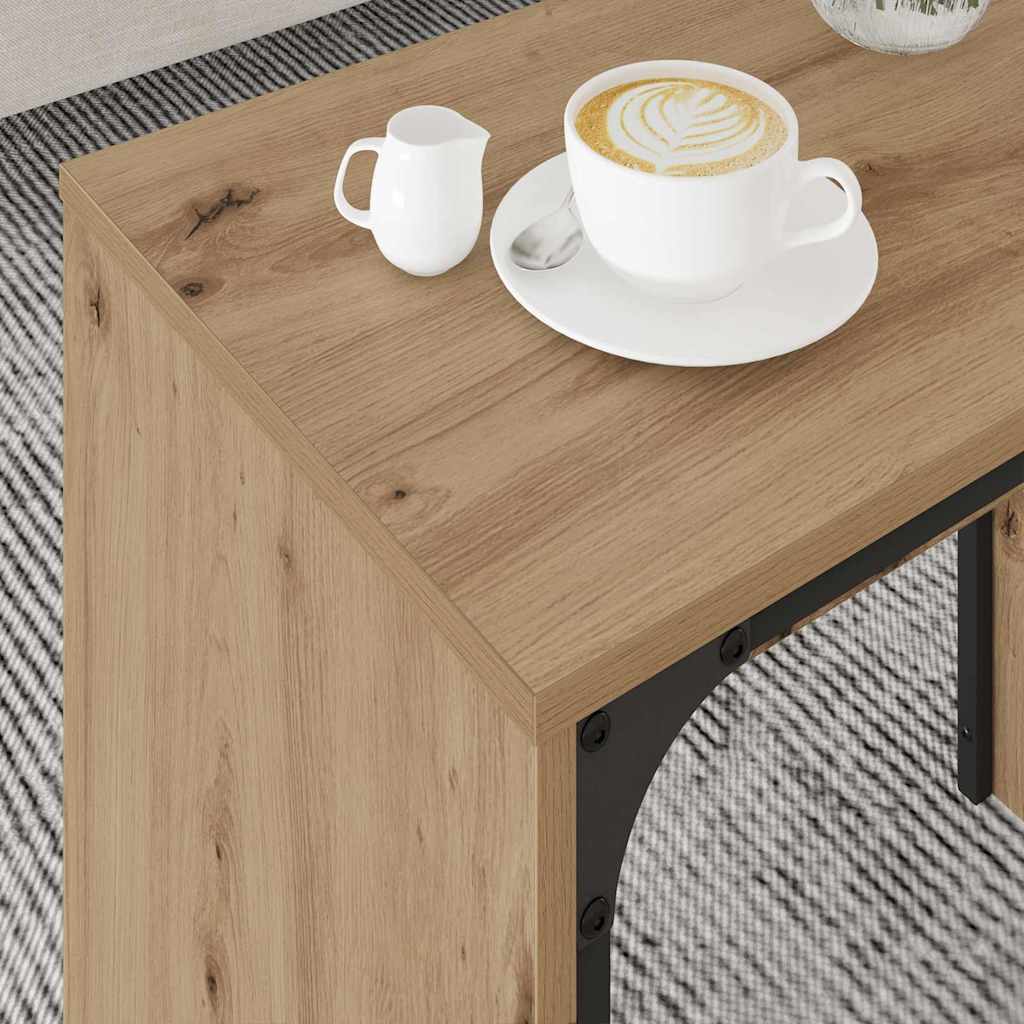 vidaXL Coffee Table 3 pcs Artisan Oak 60 x 35 x 56 cm Engineered wood 4