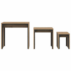 vidaXL Coffee Table 3 pcs Artisan Oak 60 x 35 x 56 cm Engineered wood 6