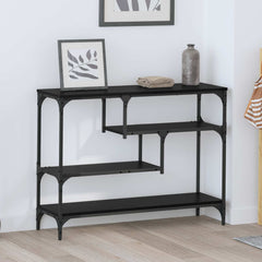 vidaXL Console Table Black Oak 100 x 30 x 75 cm Engineered wood 1