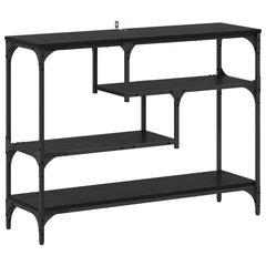vidaXL Console Table Black Oak 100 x 30 x 75 cm Engineered wood 2