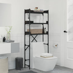 vidaXL Washing Machine Shelf with Shelf Black 0ak 67 x 25 x 163 cm 1